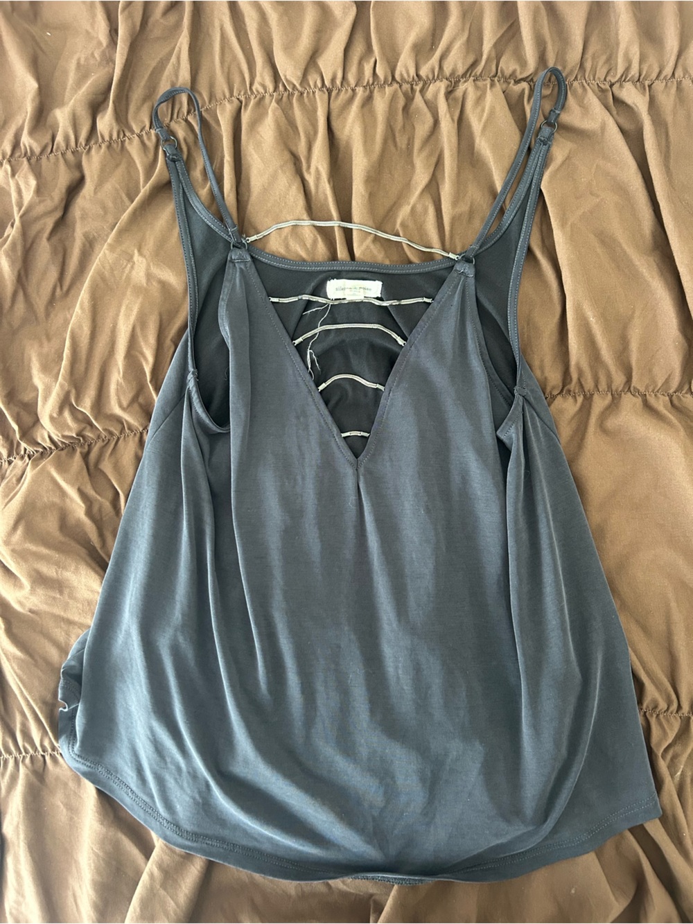 silence + noise Slate Blue Strappy-Back Women's Tank Top